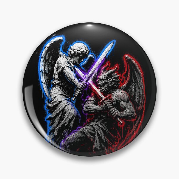 Item preview, Angel vs devil - Street art.  designed and sold by AbbyThorns.