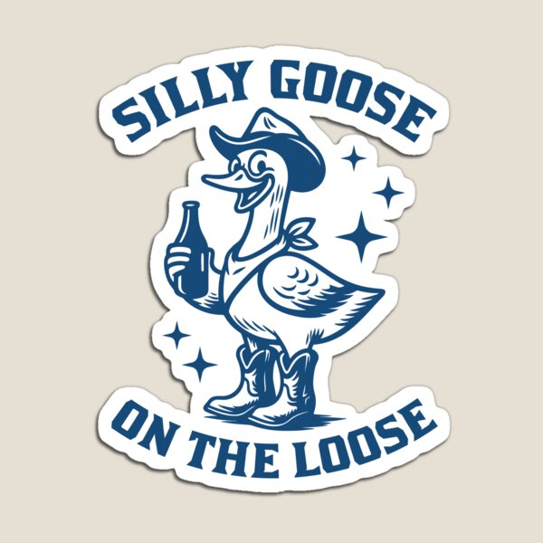 Item preview, Silly Goose On The Loose Funny Cowboy Drinking Goose designed and sold by artCreativeColony.