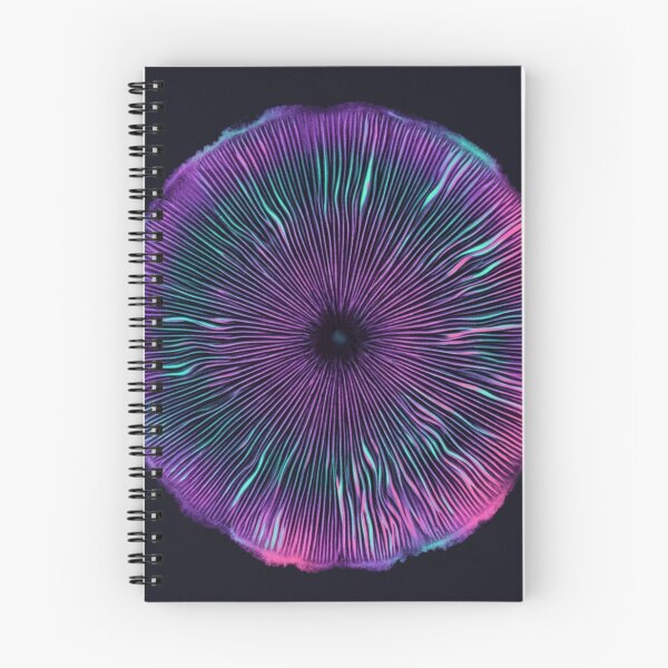 Item preview, Psychedelic Mushroom Spore Print Trippy Art Purple Teal designed and sold by Arobinoz.