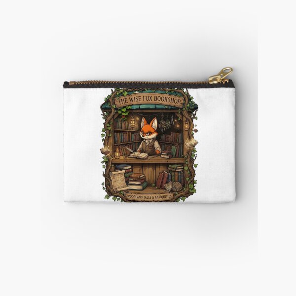 Item preview, The Wise Fox Bookshop | Cozy Woodland Bookstore | Fox Librarian | Cottagecore Reading Nook | Fantasy Bookshop | Book Lover Gift designed and sold by MrDev.