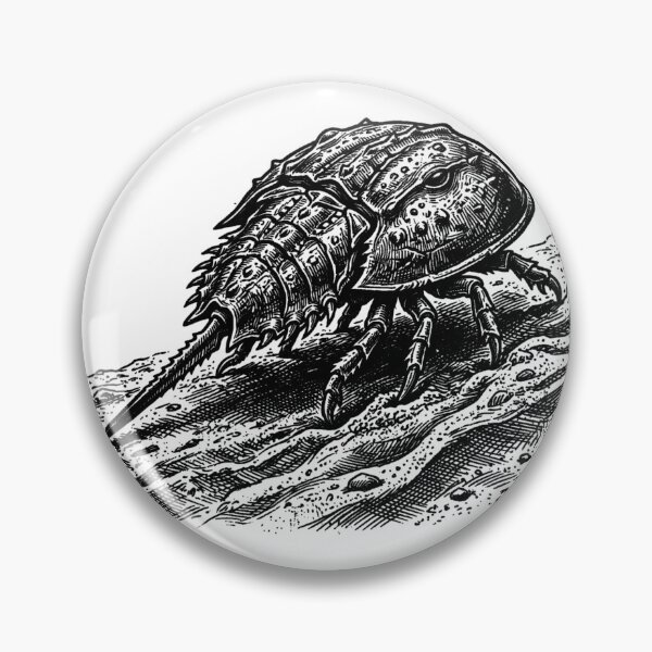 Item preview, Vintage Woodcut Horseshoe Crab Illustration designed and sold by DuckOddity.