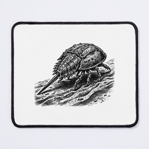 Item preview, Vintage Woodcut Horseshoe Crab Illustration designed and sold by DuckOddity.