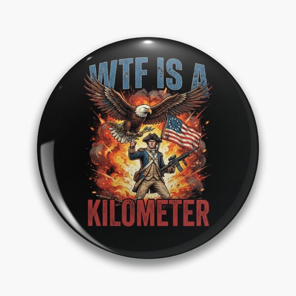 Item preview, 4th of July Shirts for Men and Women WTF is Kilometer Funny Patriotic USA Tees; Riding Eagle  designed and sold by HamadaArtivio1.