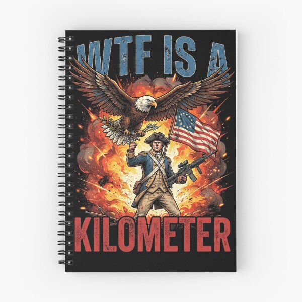 Item preview, 4th of July Shirts for Men and Women WTF is Kilometer Funny Patriotic USA Tees; Riding Eagle designed and sold by HamadaArtivio1.