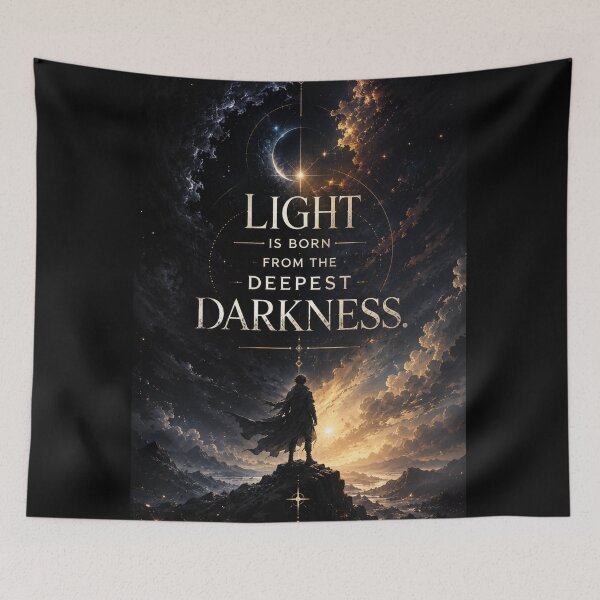 Item preview, Light Is Born From the Deepest Darkness – Inspirational Fantasy Art designed and sold by UniverseShade.