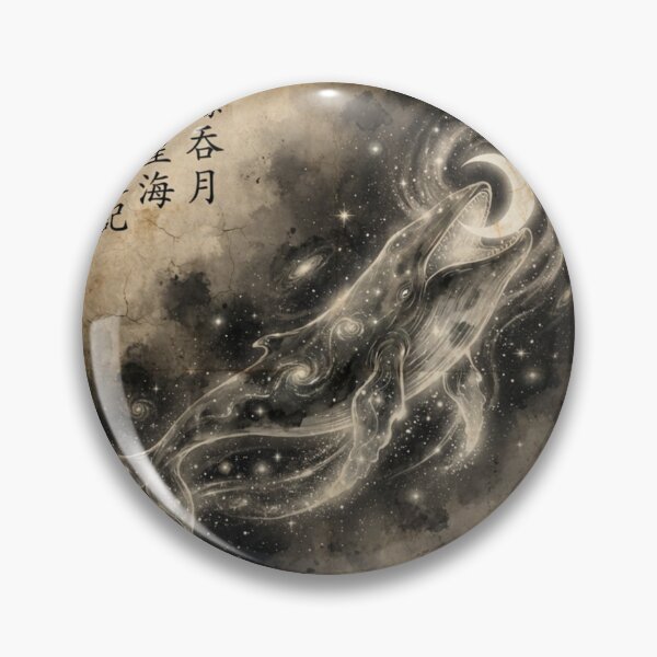 Item preview, The Star-Swallowing Celestial Whale Sumi-e Ink Wash designed and sold by DuckOddity.