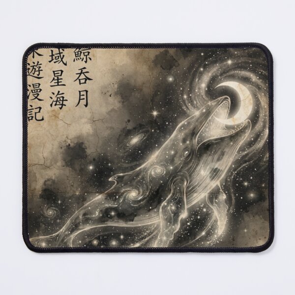 Item preview, The Star-Swallowing Celestial Whale Sumi-e Ink Wash designed and sold by DuckOddity.