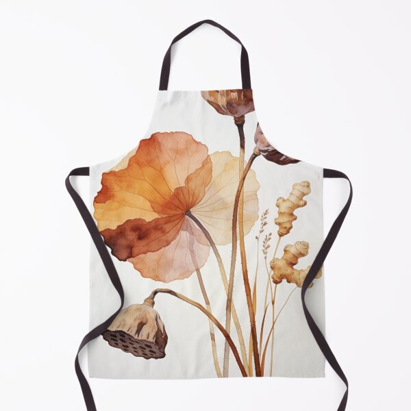 Item preview, Earthy Dried Lotus Pods and Wild Ginger Watercolor - Luxury Japandi Botanical Wall Art designed and sold by sana designer.