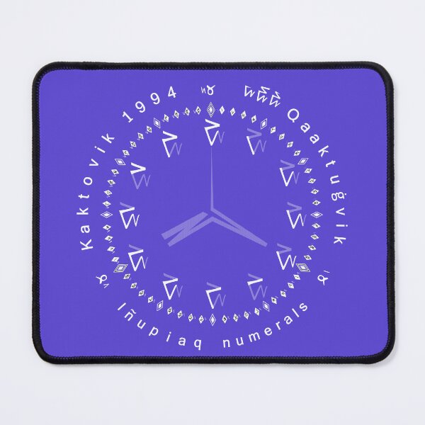 Item preview, Iñupiaq numerals - horizontal + text (also available in black) designed and sold by MarkArtDesignUK.