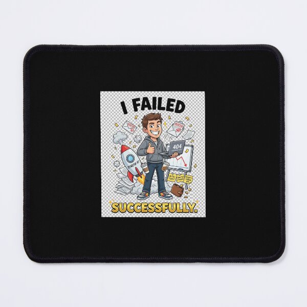 Item preview, I Failed Successfully Funny Retro Motivational Cartoon T-Shirt designed and sold by Ishmay.