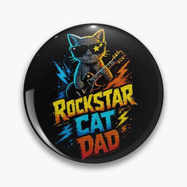 Item preview, Rockstar Cat Dad Guitar Lover designed and sold by A-C-G.