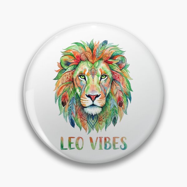 Item preview, Leo Vibes Watercolor Lion designed and sold by Debbie Schulte.