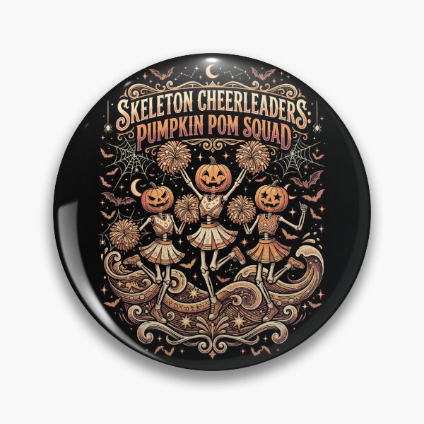 Item preview, Skeleton Cheerleaders Pumpkin Pom Squad Halloween Shirt designed and sold by TeNovaStudio.