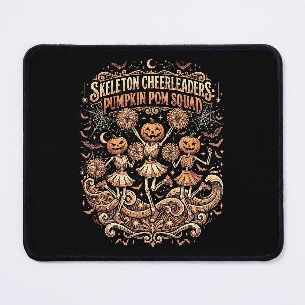 Item preview, Skeleton Cheerleaders Pumpkin Pom Squad Halloween Shirt designed and sold by TeNovaStudio.