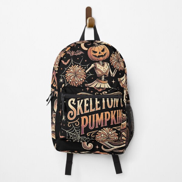 Item preview, Skeleton Cheerleaders Pumpkin Pom Squad Halloween Shirt designed and sold by TeNovaStudio ⭐⭐⭐⭐⭐.