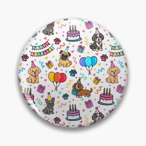 Item preview, Puppy Birthday Party Celebration Pattern designed and sold by CI Creative Design LLC.