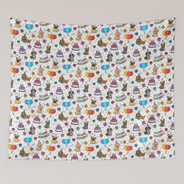Item preview, Puppy Birthday Party Celebration Pattern designed and sold by CI Creative Design LLC.