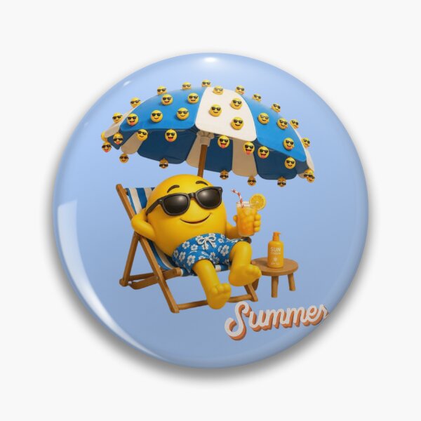 Item preview, Cute Summer Emoji Relaxing Beach Design designed and sold by A touch of creativity.