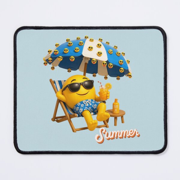 Item preview, Cute Summer Emoji Relaxing Beach Design designed and sold by A touch of creativity.