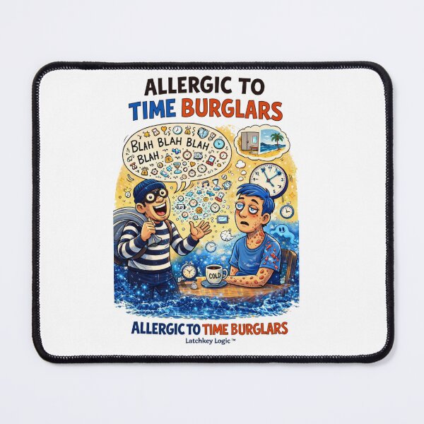 Item preview, Allergic to Time Burglars • Quiet Power Quote designed and sold by Latchkey Logic.