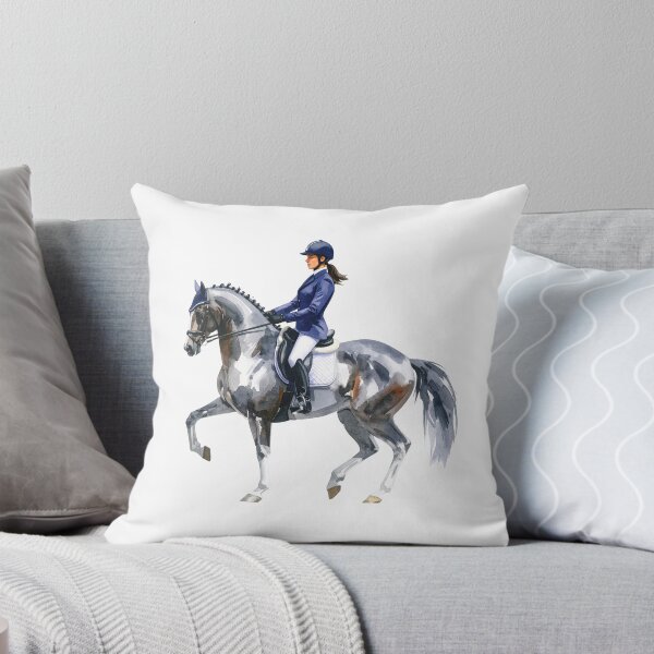 Item preview, Dressage Horse Watercolor with Rider Illustration designed and sold by Rutvain.