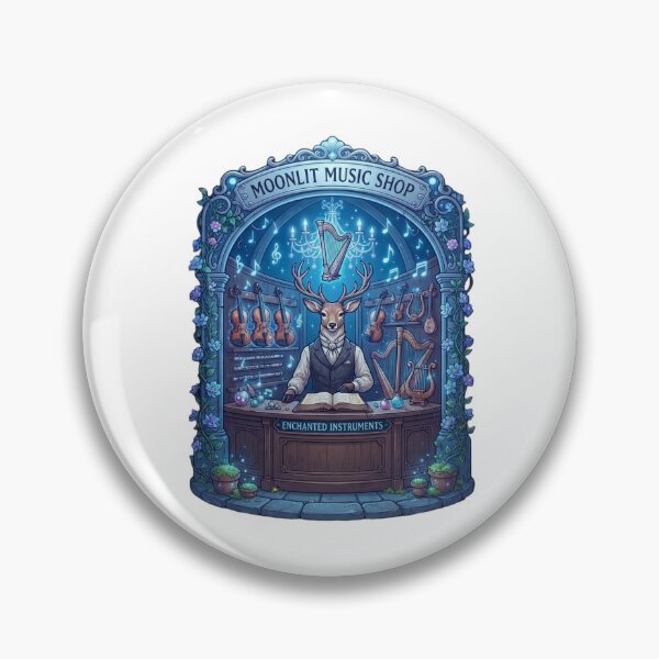 Item preview, Moonlit Music Shop | Enchanted Instrument Store | Fantasy Deer Musician | Magical Music Shop | Cottagecore Music Art | Music Lover Gift designed and sold by MrDev.