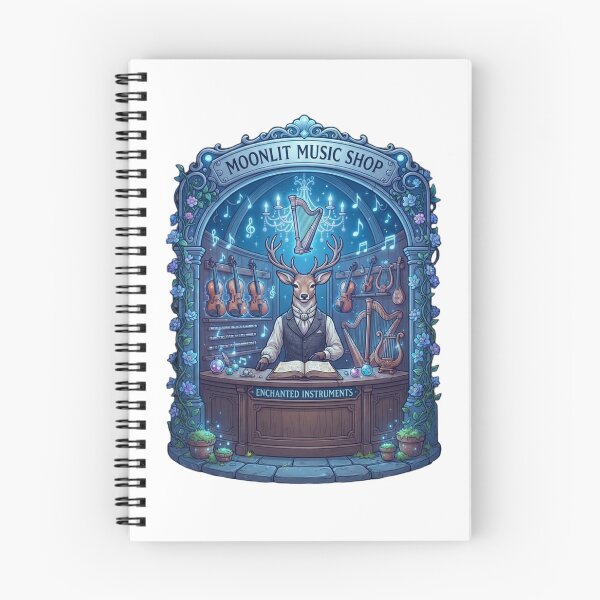 Item preview, Moonlit Music Shop | Enchanted Instrument Store | Fantasy Deer Musician | Magical Music Shop | Cottagecore Music Art | Music Lover Gift designed and sold by MrDev.