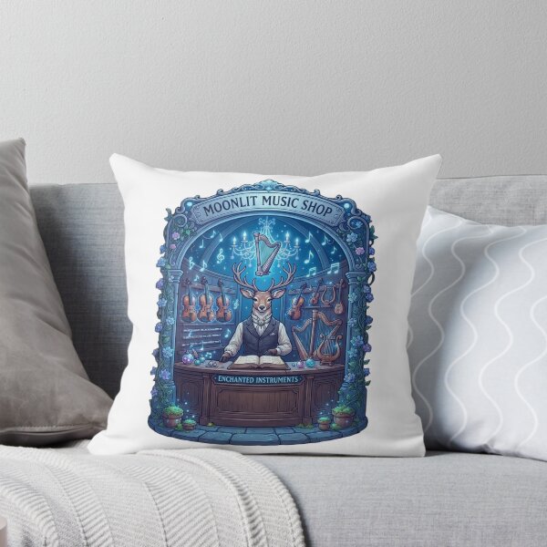 Item preview, Moonlit Music Shop | Enchanted Instrument Store | Fantasy Deer Musician | Magical Music Shop | Cottagecore Music Art | Music Lover Gift designed and sold by MrDev.