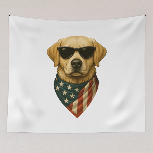 Item preview, Cool Labrador Retriever American Flag Patriotic Dog designed and sold by artCreativeColony.