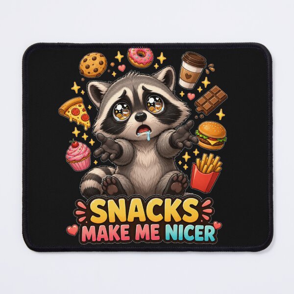Item preview, Snacks Make Me Nicer Funny Hungry Raccoon Foodie Gift for Snack Lovers designed and sold by Nightarel.