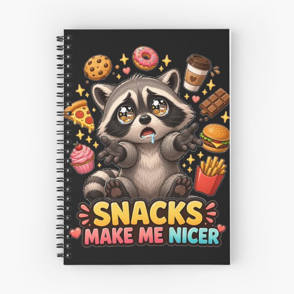 Item preview, Snacks Make Me Nicer Funny Hungry Raccoon Foodie Gift for Snack Lovers designed and sold by Nightarel.