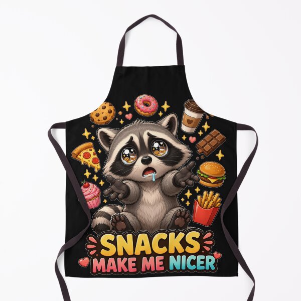 Item preview, Snacks Make Me Nicer Funny Hungry Raccoon Foodie Gift for Snack Lovers designed and sold by Nightarel.