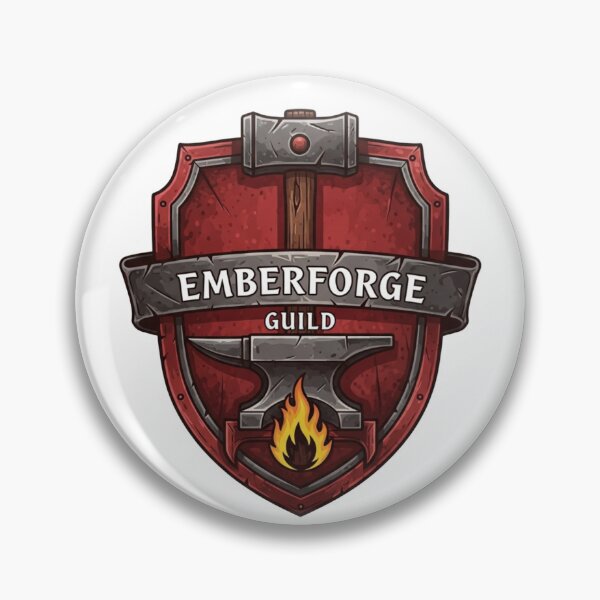 Item preview, Emberforge Guild: Legendary Blacksmiths Crest Emblem designed and sold by Dzblack.