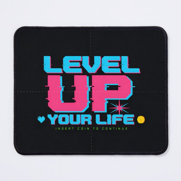 Item preview, Retro Gamer Level Up Your Life T-Shirt Design designed and sold by TrendVoltStudio.