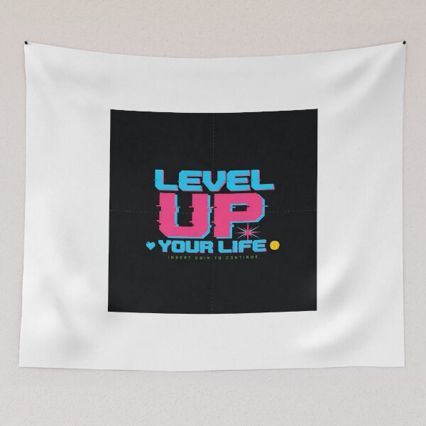 Item preview, Retro Gamer Level Up Your Life T-Shirt Design designed and sold by TrendVoltStudio.