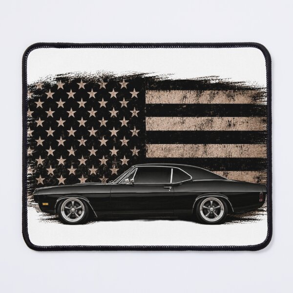 Item preview, Black Classic Muscle Car on Distressed American Flag | Patriotic Vintage Car T-Shirt Design designed and sold by Diesel outlaw .