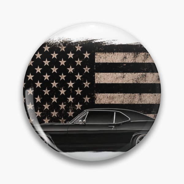 Item preview, Black Classic Muscle Car on Distressed American Flag | Patriotic Vintage Car T-Shirt Design designed and sold by Diesel outlaw .