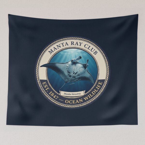 Item preview, Manta Ray Club Vintage Badge designed and sold by CalmCapy Co.