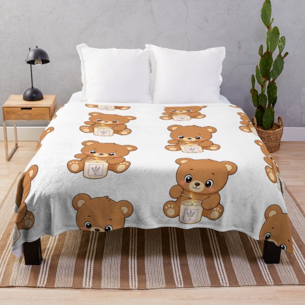 Item preview, Cute Teddy Bear Lighting Cozy Lavender Candle Cartoon designed and sold by Seculinator.