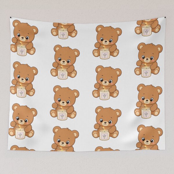 Item preview, Cute Teddy Bear Lighting Cozy Lavender Candle Cartoon designed and sold by Seculinator.