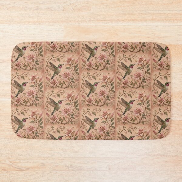 Item preview, Vintage Hummingbird Botanical Art, Faux Embroidery designed and sold by HavuNordicShop.