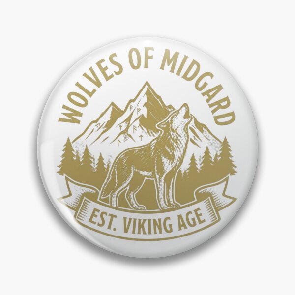Item preview, Wolves of Midgard Gold Viking Heritage Design designed and sold by GabeMountainArt.