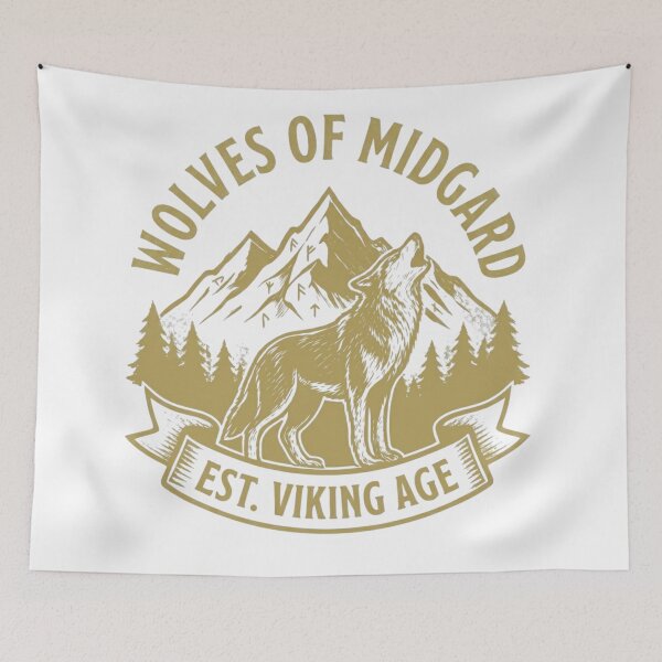 Item preview, Wolves of Midgard Gold Viking Heritage Design designed and sold by Gabe1983.