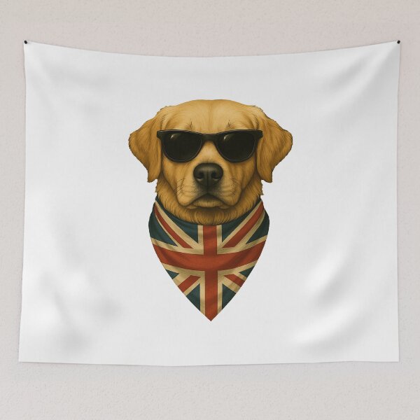 Item preview, Cool Labrador Retriever British Flag Union Jack Dog designed and sold by artCreativeColony.