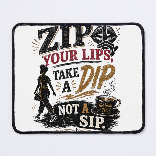 Item preview, Zip Your Lips Take a Dip Design designed and sold by ButterflyHolly Resource.