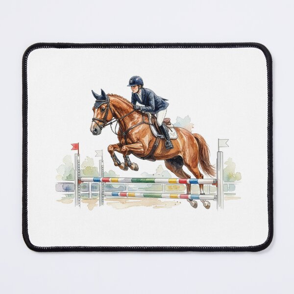 Item preview, Show Jumping Horse Rider Equestrian Art designed and sold by Rutvain.