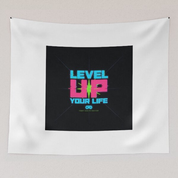 Item preview, Retro Gamer Level Up Your Life T-Shirt Design designed and sold by TrendVoltStudio.