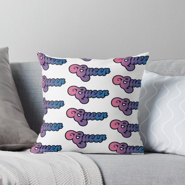 Item preview, Bi pride colors - "Queer" script design designed and sold by art by hannah lang.