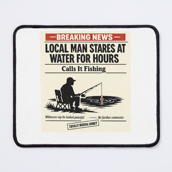Item preview, Local Man Stares At Water Funny Fishing Design designed and sold by 404CLOTHINGG.