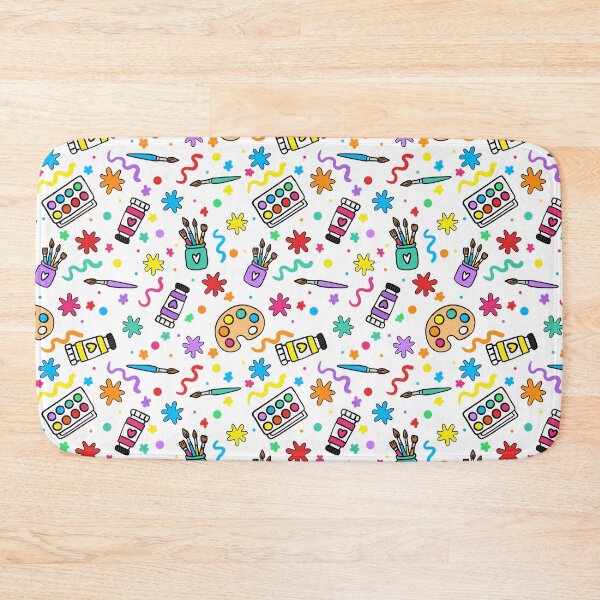 Item preview, Colorful Art Supplies Painting Pattern designed and sold by CI Creative Design LLC.